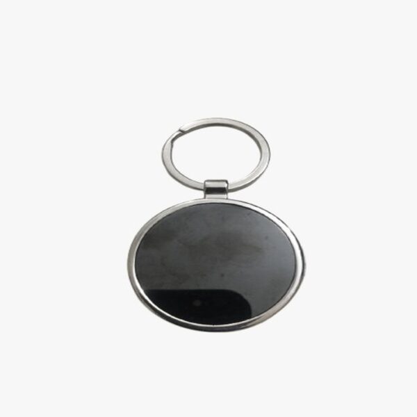 Round Silver Metal Keychain