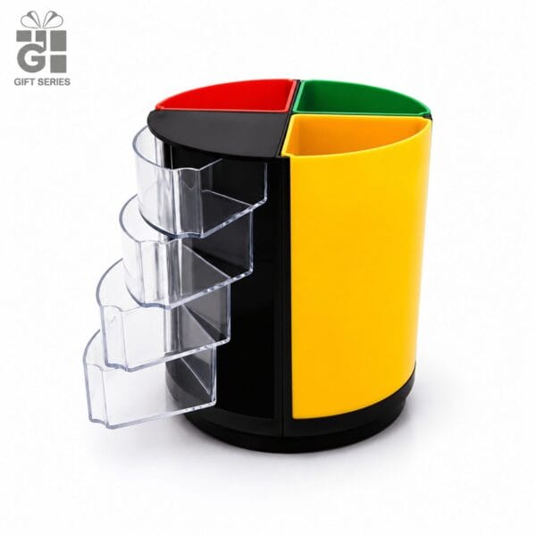 Acrylic Multicompartment Pen Holder