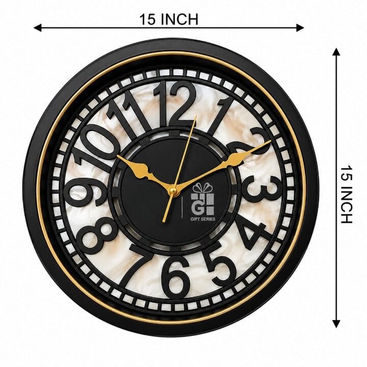 Elegant Black Wall Clock