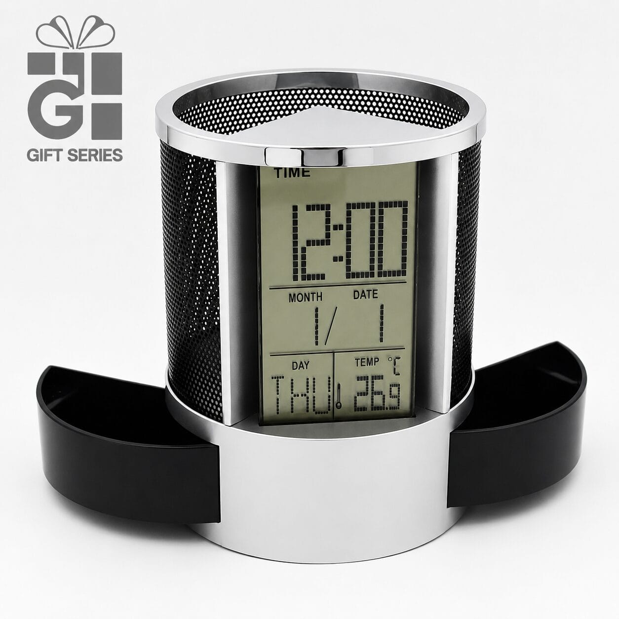 Executive Digital Clock Pen Holder Executive Digital Clock Pen Holder