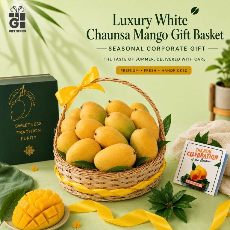 Luxury White Chaunsa Mango Gift Basket