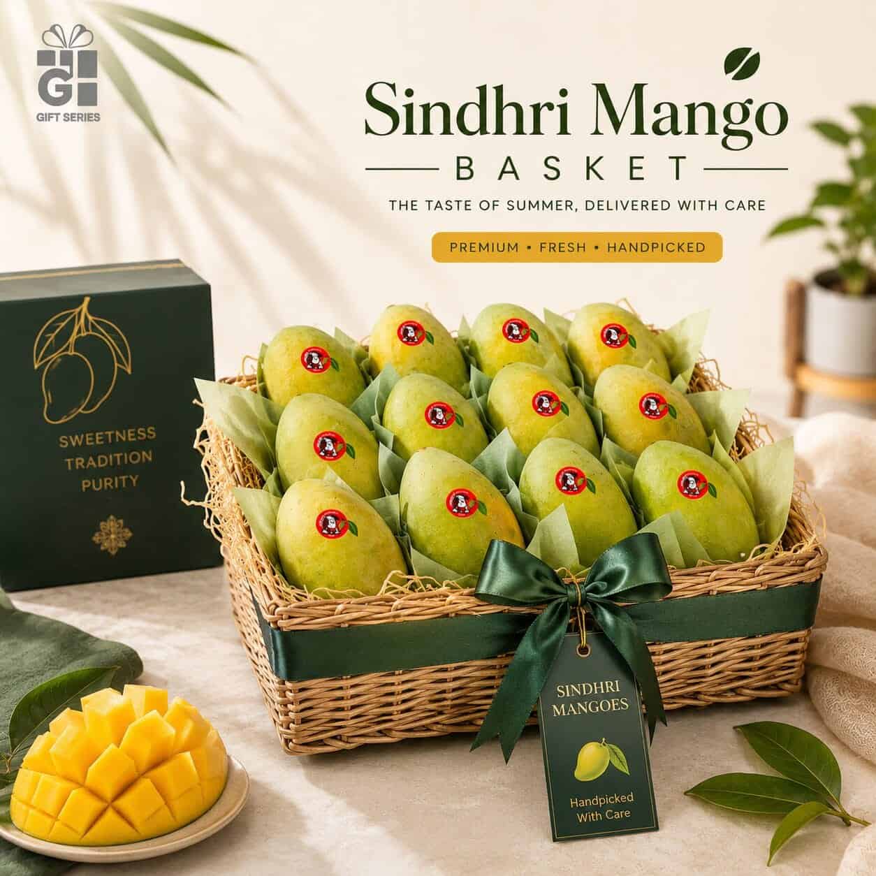 Premium Sindhri Mango Gift Basket Premium Sindhri Mango Gift Basket