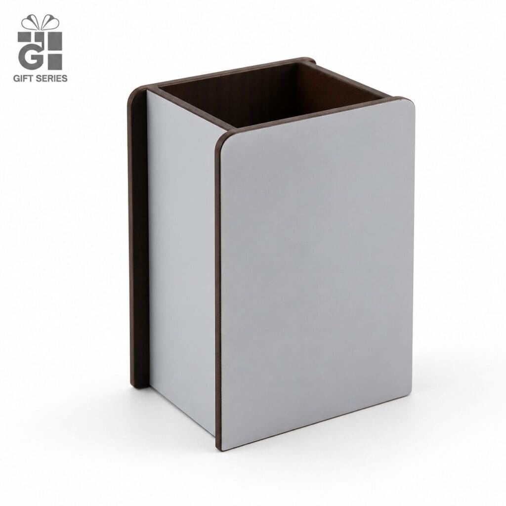 Premium Wooden Desk Pen Stand