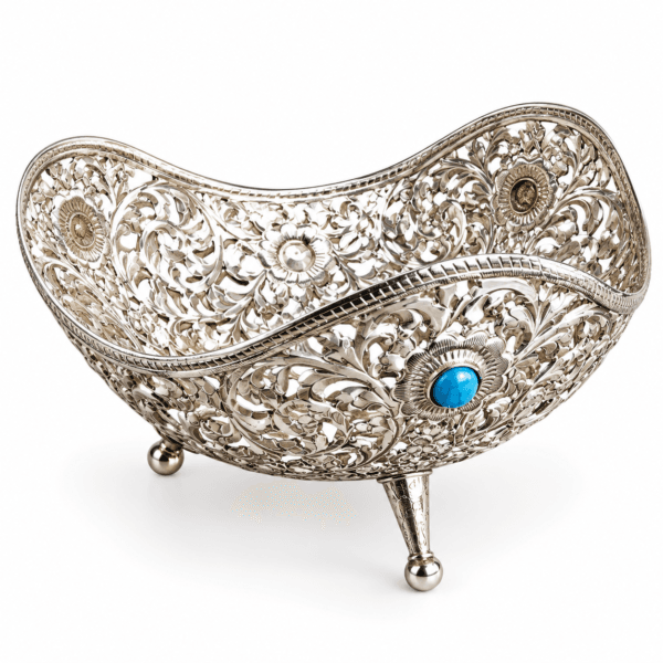 Elegant Silver Souvenir Bowl