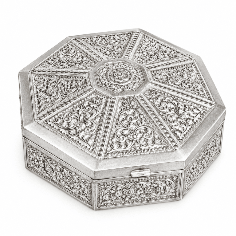 Silver Royal Octagonal Gift Box